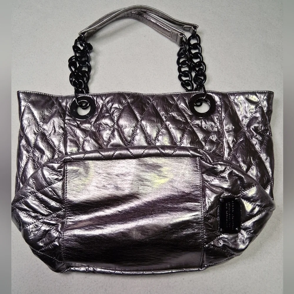 Armani Exchange Metallic Quilted Tote - Picture 2 of 8